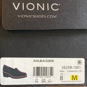 Vionic Black Suede Loafers